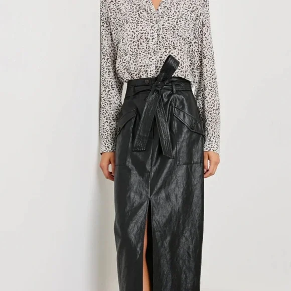 NWOT Rails Josephine Charcoal Watercolor Cheetah Animal Print Button-Up Blouse M - Picture 6 of 12